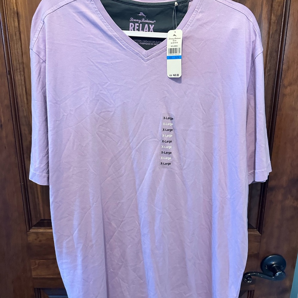 Tommy Bahama Relax V-Neck Short Sleeve Tee - Lavender